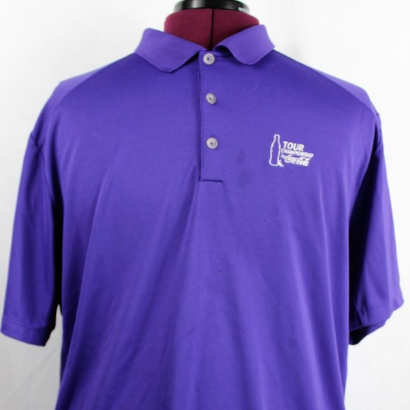 PURPLE DRI-FIT NIKE GOLF TOUR PERFORMANCE POLO SHIRT MENS XXL 2XL PGA - Picture 1 of 7
